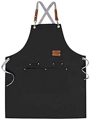 BATTTX Arbeiter Werkzeug Tool Schürze Canvas Einstellbare Arbeitsschürze Mit Großen Taschen For Ingenieure Tischler Handwerker Fit For Küche, Garten, Keramik, Handwerk Werkstatt