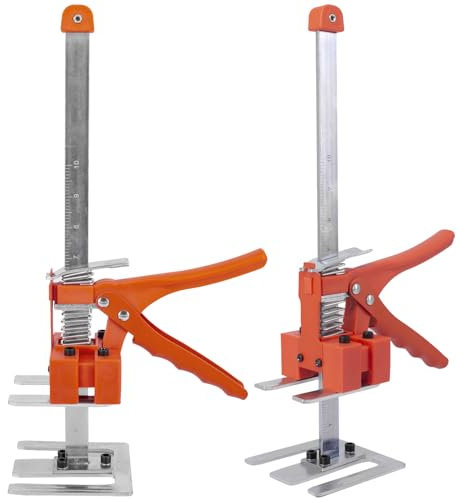 Guolich 2 Stück Arbeitssparende Armtürverwendung Plattenheber Schrankheber Klemmplatten-Nivelliersystem 1058 lb/480kg für Böden, Türen, Schrankinstallation Heber für Gipskartonplatten,38.8 CM