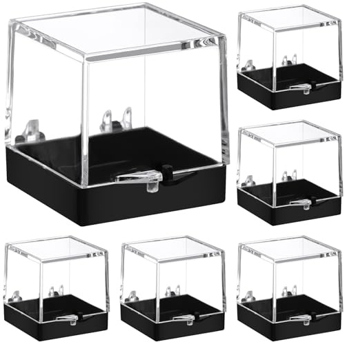 TOPBATHY Caja para Minerales Transparente 2.76X1.38X1.38 Pulgadas Contenedor De Muestras De Cristales Y Rocas para Coleccionistas Regalo Práctico Y Fácil De Almacenar