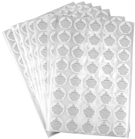 ZXUPOI 320PCS Autocollants d'avertissement de Bougie Étiquettes de conteneur de Pot de Bougie Autocollants de sécurité pour la Fonte de la Cire, Cercles de 1,2 Pouce