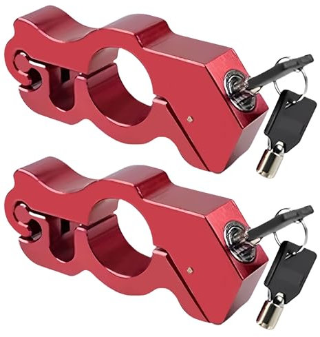 SPORWAY Lucchetto Universale per Moto, Antifurto Con 2 Chiavi, in Lega di Alluminio, per Scooter, Biciclette, ATV
