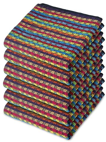 Emma Barclay Tea Towels for Kitchen Packs of 6 100% Cotton Terry Tea Towels Multicoloured Kitchen Home Household Essentials Dish Towels Kitchen Cloths Utility Design 6 Pack
