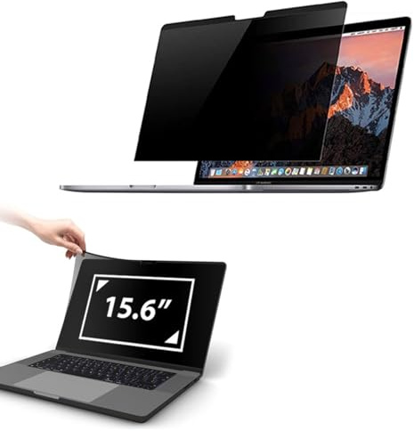 Laptop Privacy Screen 15.6 Inch for 16:9 Computer Monitor, 15.6 Removable Anti Glare Protector Blue Light Filter Shield Film Compatible with Lenovo/Hp/Dell/Acer/Asus/Thinkpad/Envy/Xps/Toshiba