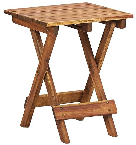 ZEYUAN Blumenständer, Pflanzenständer, Pflanzenregal, Blumenregal, Blumentisch, Pflanzenbank, 30×30×38 cm Massivholz Akazie