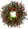 YouXiaor Corona de Navidad para Puerta,Coronas Navidad Corona de Adviento de árbol Navidad Conos de Pino Artificial de Acebo Rojo Corona de Bayas Corona de Navidad Adornos Navideños para Casa