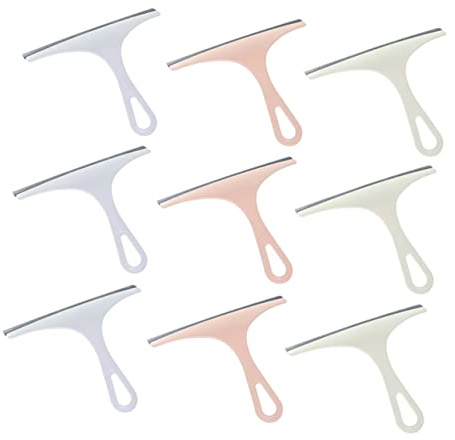 NOLITOY 9pcs Glass Squeegee Car Window Cleaner Windscreen Wiper Window Wiper Shower Squeegee North European Blue Green Pink