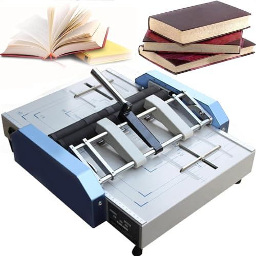 KJZQXYX Agrafeuse électrique pour Livres en Papier, Machine à Relier Automatique à Plat, agrafeuse pour brochures A3, plieuse