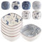 Marque Céramique Bols à Dessert : Ensemble De 6 Style Japonais, Bols Empilables et Résistants au Four, pour Maison et Fête (9.2 cm, Multicolore)