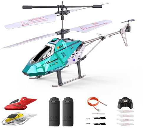 RC Helikopter Ferngesteuert, 2.4GHz RC Flugzeug mit LED-Leuchten, Ein-Tasten-Start/Landung, Höhenhalt, RC Hubschrauber Ferngesteuerter Flugzeuge Kinderspielzeug Geschenk für Jungen ab 8 Jahrenn