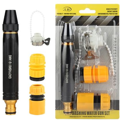 YLFANGYLMU Hose Pipe Spray Gun Nozzles, 3 Adjustable Patterns High-Pressure Water Gun, Portable Garden Hose Nozzle Head for Plants Lawns Watering, Car Washing, Pets Bathing