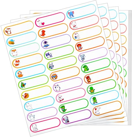 Molain 300Pcs Name Stickers for Kids Stuff Daycare, Waterproof Name Badges Water Bottle Label Personalized Name Stickers Tags Self-Adhesive Name Labels for Water Bottles, Sippy Cup, Lunch Box