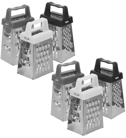 ELAYARD Mini Râpe à Fromage Multifonction en Acier Inoxydable 4 Faces Lot de 6 Pièces Petite Râpe Manuelle pour Fromage Ail Gingembre et Légumes Ustensile Portable Cuisine et Repas