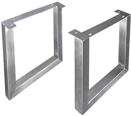 Tischgestell U FRAME 64cm - silber - Edelstahl - stabile Konstruktion