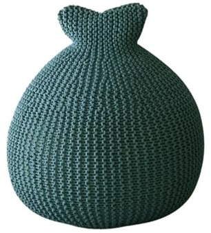 DSFIHJO Housse Pouf Petite Housse de Pouf tricotée sans Rembourrage à l'intérieur pour Le Salon(D60cm-dust Green)