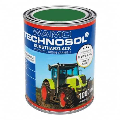 TECHNOSOL Kunstharzlack | SMARAGDGRÜN | RAL 6001 | 1 L | schnelltrocknend | witterungsbeständig | für Metall, Holz & Stahl | deckend | Made in Germany