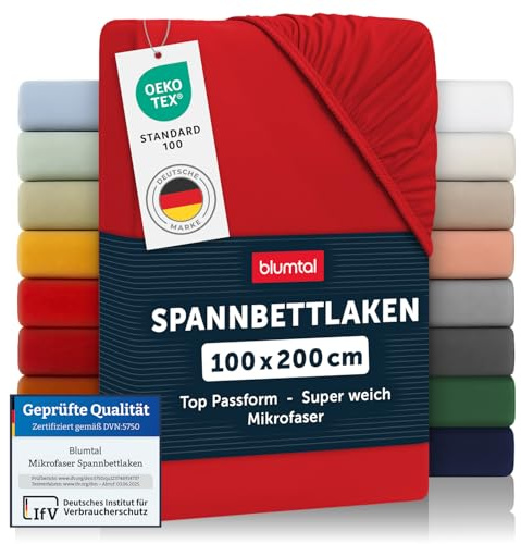 Blumtal® Påslakan 100x200 cm - Mikrofiber Påslakan I Röd Färg