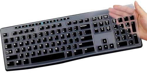 MUBUY-GOL Tastaturabdeckung für Logitech MK295, MK275, MK270, MK200, MK260, K200, K260, K270, K275, K295 Kabellose Tastatur, Schwarz