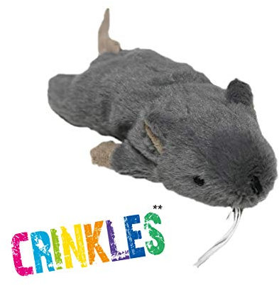 Tyrol| Maus Katzenspielzeug Selbstbeschäftigung aus Knisterpapier und Katzenminze| Interaktives Katzenspielzeug unterstützt die Physische und Mentale Entwicklung der Katze|x1 Katzen Zubehör| 20cm groß