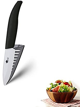 Cuchillo de cocina Cuchillos de cerámica Cuchillos de cocina 3 4 5 5 6 pulgadas CHEF CHEF COCK SET + PEELER BLANCO BLANCO HOJA DE ZIRCONIA MANGO MULTI-color HANDA CALIDAD (Color : 3 inch black)