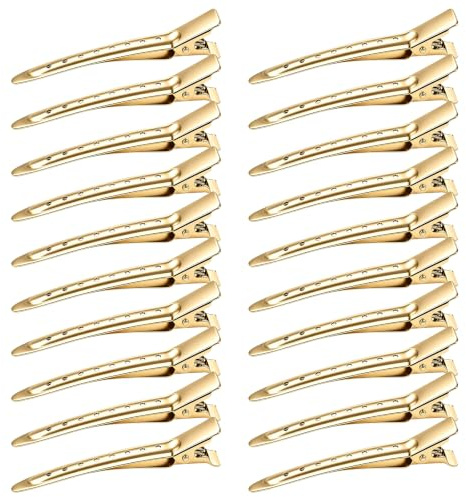 Korintin Haarclips Frauen 24 Stück, Pin Curl Clips, Crocodile Chips Haar, No-Spur Schnitt Haarclips, für Salon und Home Haar Schneiden Clips für Friseur, Frauen, Männer (3,50 Zoll)