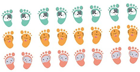 NUOBESTY Aufkleber Kinder Kleinkind Schule Koordination Dekorative Leitmuster Spielzeug Training DIY -Party Cartoon Kinderzimmer Selbstgebrauch Bodenaufkleber Babyspielzeug Baby Spielzeug