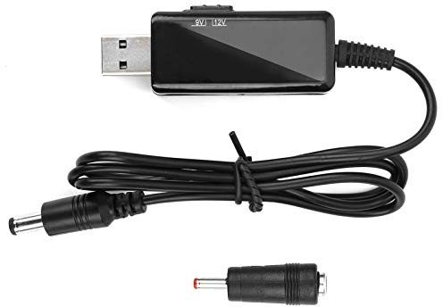 Lwuey Câble Convertisseur élévateur de Tension, USB 2.0 vers DC 5V à 12V Alimentation Extension Connecteur Mâle Chargement Universel Adaptateur Secteur Affichage LED Haut-Parleurs Routeurs Prise