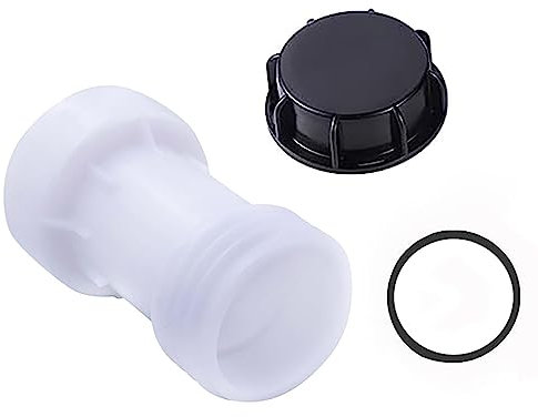 OrangeClub IBC Tank Zubehör Distanzstück Gerade S60x6 Grobgewinde auf S60x6 Grobgewinde IBC Container Zubehör Mit Gummiring und Staubkappe