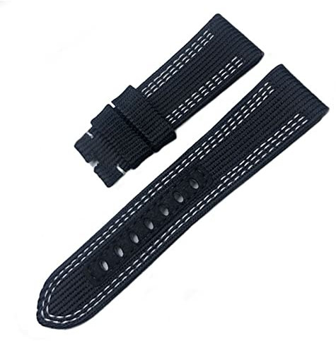 ANZOAT Correa de reloj de tela de nailon de 24 mm y 26 mm para Panerai sumergible Luminor PAM lona cuero correa deportiva herramientas de regalo, 26mm, Agate