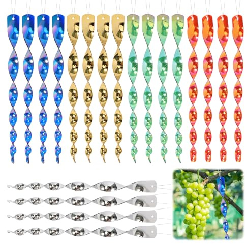 20 Stück Reflektierende Vogelschreck Vogelschreck Vogelabwehr Vogelschreck Balkon Vogelabwehr Windspiel Windspirale Vogelabwehr Spirale für Balkone Obstgärten Gärten Vogelabwehrmittel und Dekorationen