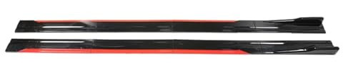Seitenschweller 8Pcs 2,18 M Auto Seite Röcke Winglet Splitter Lip Universal Seite Rock Extensions Seitenrock Flügel Diffusor(Rot)