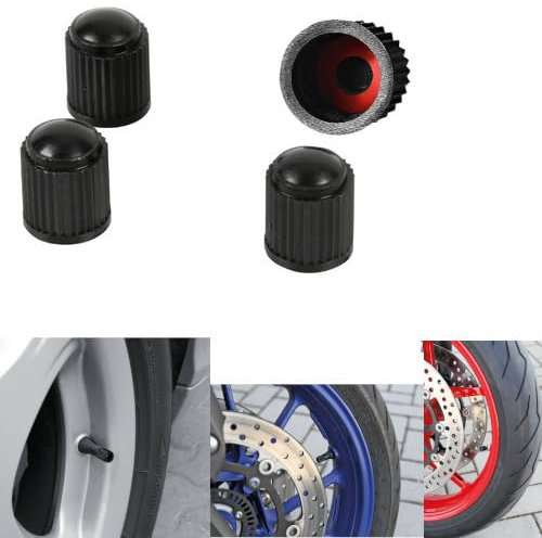 4 PEZZI Tappini gomme auto tappi per pneumatici, cappuccio valvola per auto moto camion bici