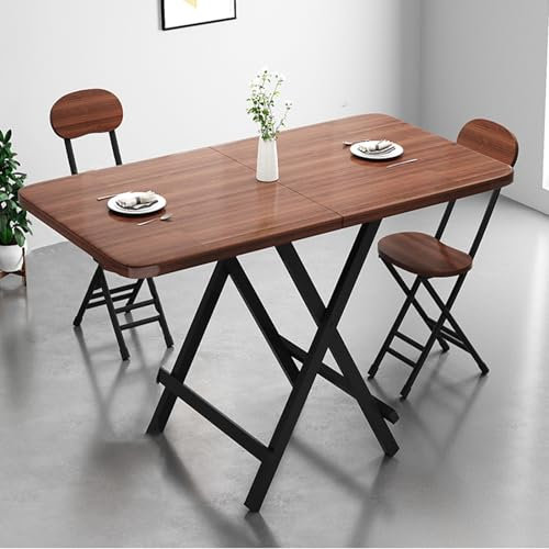 Tavolo da pranzo pieghevole multifunzione salvaspazio, tavolo da bar in legno per cucina, soggiorno, camera da letto, tavolo pieghevole e portatile per caffè
