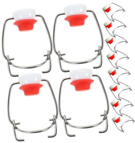 Hoement Airtight Swing Top Bottle Caps 10 Pack Glass Bottle Lids with Silicone Seals Ideal for Beer Oil Vinegar Storage