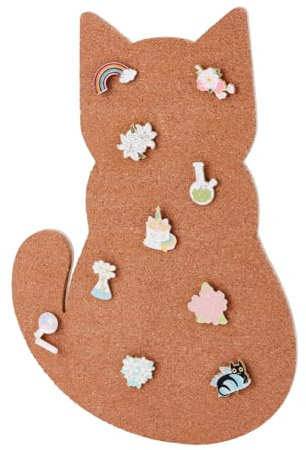 UNICRAFTALE Kork Pinnwand Korktafel Korkwand DIY Katzenmotiv Pinnwand Kork Zur Wandmontage Korktafel Zur Aufbewahrung von Broschen Anstecknadeln Büro Zuhause Schule Hochzeitsdekoration 30x21.3x0.95cm