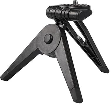 REFLEX CAMERA Mini Portable Folding Tripod with 1/4'' Screw Mount Adapter - ABS Plastic Stabiliser Stand for Action Camera, Compact and Lightweight for On-The-Go Photography