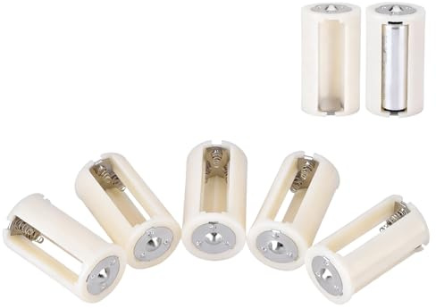 Ouitble Adaptateurs AA à D Piles 5 PCS Convertisseur de Batterie 3 AA vers D Taille Cell Parallèle Batterie Conversion Adaptateur, Convertisseur de Piles pour Urgence Électroniques