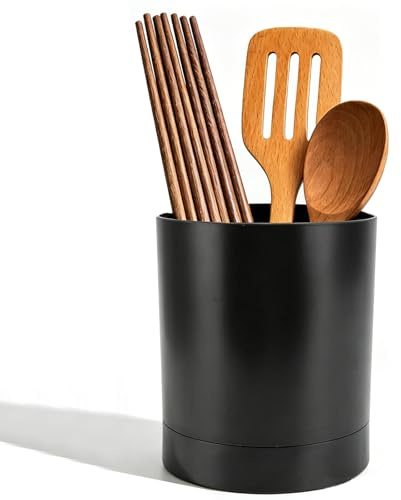 Küchenutensilienhalter, Kochlöffelhalter, 360 Grad Drehbar Einfacher | Essstäbchenkorb, Platzsparender Anti Rutsch Utensilienhalter Organizer Utensilienhalter für die Küche zu Hause