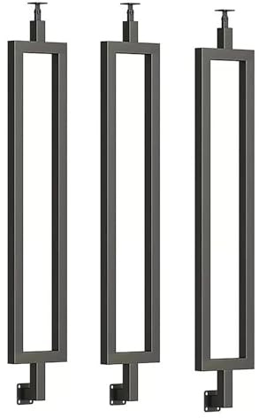 MTSYXYM 3 pcs Treppengeländer-Pfosten,Geländer Außen,Baluster Spindelpfosten,Kann um 270 Grad gedreht Werden, seitlich montiert, leicht zu reinigen,für Innen, Außen, Dachboden, Balkon.(Nero,85cm)