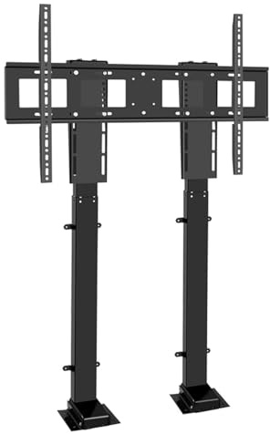 ASerZenith Supporto TV Motorizzato per TV da 55 A 120 Pollici, Sollevatore TV Elettrico Telescopico con Sollevamento Automatico, Altezza Regolabile, con Telecomando