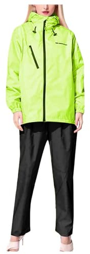 Tenue de Pluie Femme Pliable avec Veste Coupe Vent et Pantalon Imperméable Combinaison de Pluie Femme Velo Legere Vêtements Imperméables Ensemble Impermeable 2 Pieces Veste Imperméable et Surpantalon