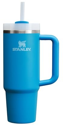 STANLEY Quencher H2.0 FlowState Mug Isotherme avec Paille 0.89L - Froid Pendant 9 Heures - Glacé Pendant 40 Heures - Thermos Lavable au Lave-Vaisselle - Gourde Inox Sans BPA - Azure