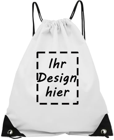 Personalisierte Turnbeutel mit Foto Text, Rucksack mit Kordelzug Verstellbar Gymsack Leicht Schwimmen Bag Reise Zuziehbeutel Sportbeutel Sportrucksack Sporttasche für Reisen Schule Strand Fitness