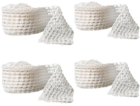 Red de carne de carnicero – Rollo de cordel elástico de alimenticio, malla de poliéster resistente | 4 rollos incluyendo tamaños de 1 m y 2 m, red resistente para jamón, aves de corral, carne de