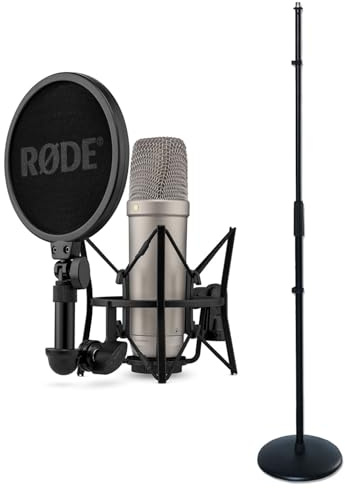 Rode NT1 5th Generation Studio-Mikrofon mit geradem Mikrofonständer