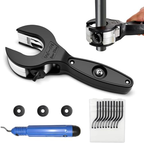 Ratsche Rohrabschneider Set 8–29mm, Präzisions Rohrschneider für Edelstahl, Kupferrohr & Aluminium, Rohrschneidemaschine mit 3 Ersatz Schneidrädern & Entgratwerkzeug, Ideal für enge Arbeitsbereiche