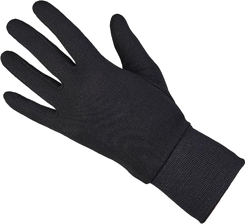 Areco Herren Handschuhe Seidenhandschuh/Seidenunterziehhandschuhe, Schwarz, Größe 10, 7150