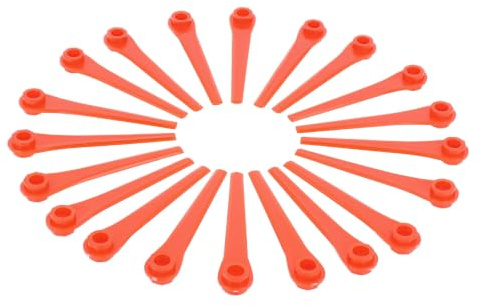 vhbw 20x Ersatz-Messer kompatibel mit Gardena EasyCut Li-18/23R 9823-20 | Li-18/23R 9823 Rasentrimmer - Ersatzklinge Rot, Kunststoff