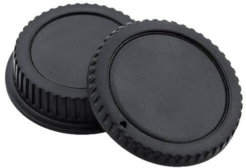 CABLEPELADO Tapa Cuerpo Frontal y Tapa Trasera de Objetivo, Compatible con Canon EF/EF-S 4000D 2000D 1300D 1200D 1100D 800D 760D 750D 650D 600D 550D 500D 250D 200D, EOS 90D 80D 77D 70D,5D Mark