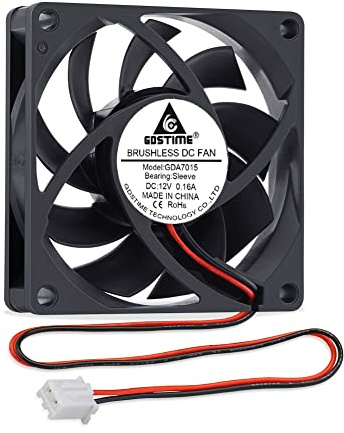 GDSTIME 12V 70mm Computer Fan 70 x 15mm PC Cooling Fan 3000 RPM