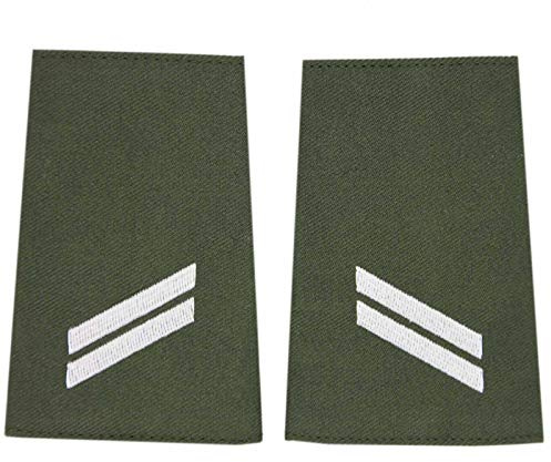 baum-m gmbh Rangschlaufen für Schulterklappen Heer für die Deutsche Bundeswehr oliv mit weißem oder goldenem Stick